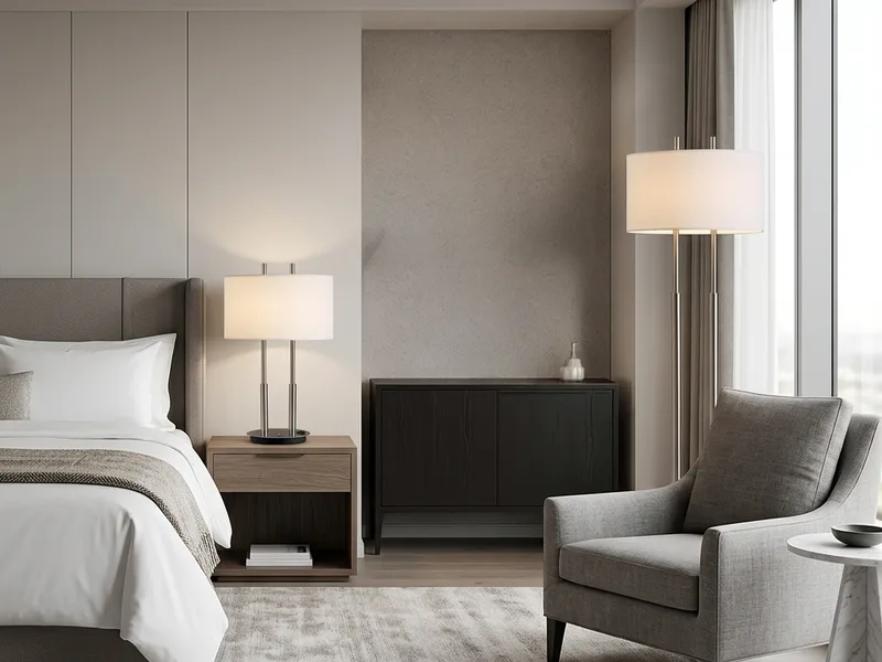 Nerval 972 Series lighting installed in a hotel room